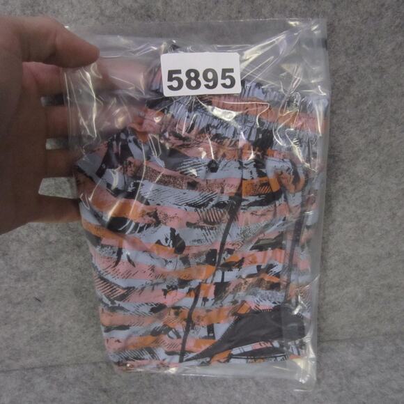 Lululemon Running Shorts Womens 2 Pink Orange Black Print Mesh Lined Athletic - Picture 6 of 6